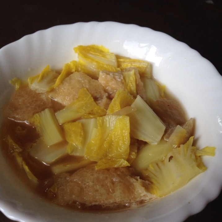 おでんの残り汁で 白菜と油揚げの煮物 レシピ 作り方 By ぱんだ W ノ 楽天レシピ おでんの残り汁で 白菜と油揚げの煮物 レシピ 作り方 By ぱんだ W ノ 楽天レシピ